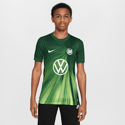 VfL Wolfsburg 2025/26 Stadium Home Nike Replika Fußballtrikot mit